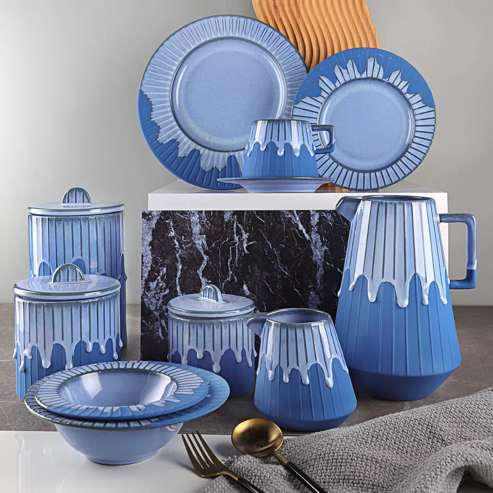 Zestaw misek ceramicznych Blue Rhythm