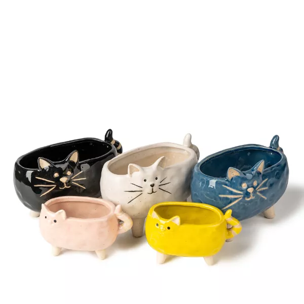 Ceramiczne świeczniki w kształcie kota Ceramiczne świeczniki w kształcie kota