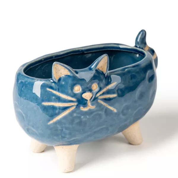 Ceramiczne świeczniki w kształcie kota