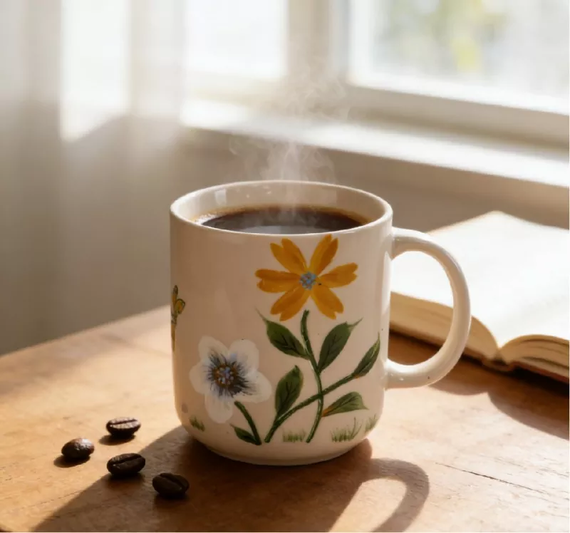 Ręcznie malowany kwiatowy kubek ceramiczny Ręcznie malowany kwiatowy kubek ceramiczny