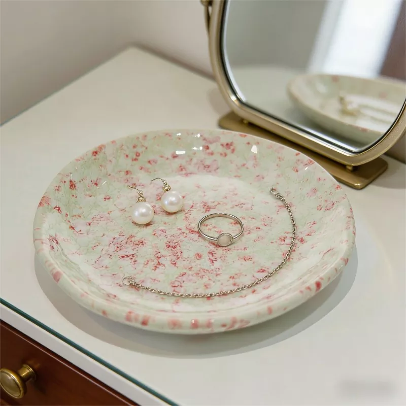 Round Small Speckled Ceramic Dish