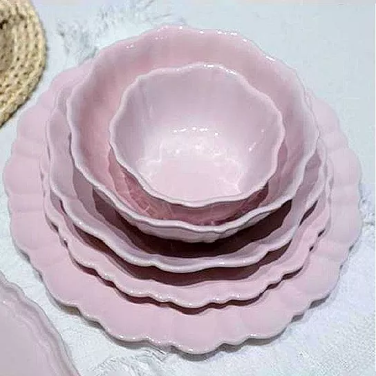 Zestaw misek ceramicznych Macaron w kolorze różowym Zestaw misek ceramicznych Macaron w kolorze różowym