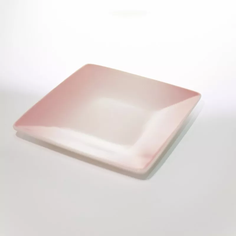 Minimalistyczny kwadratowy ceramiczny mini talerz w kolorze Ombre
