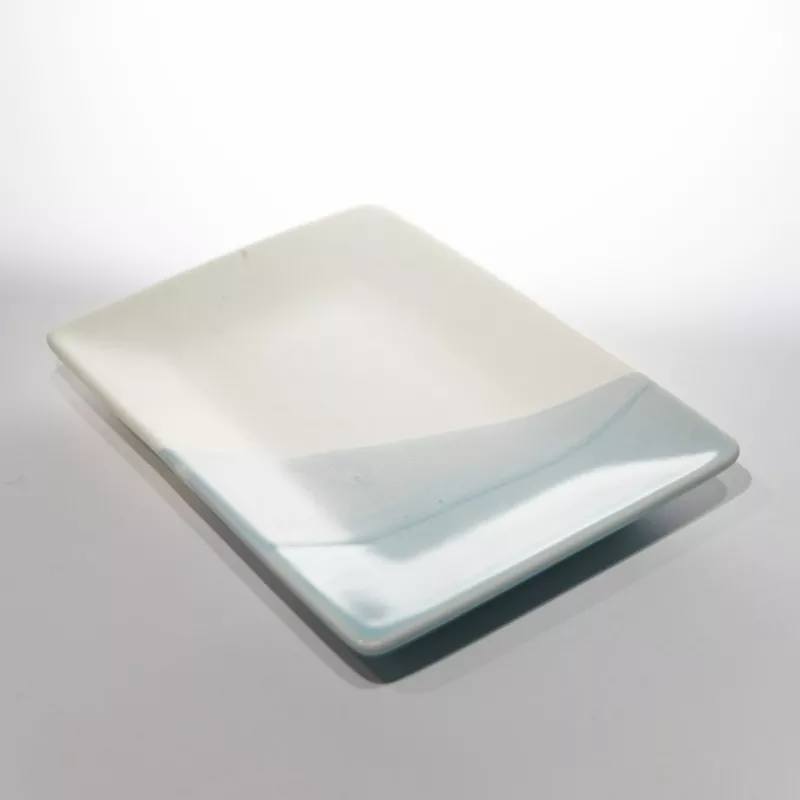 Nowoczesny dwukolorowy ceramiczny prostokątny talerz