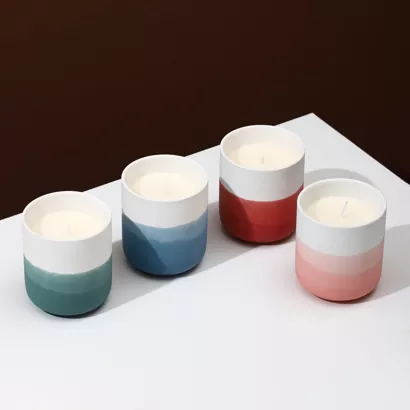 Ceramiczny świecznik w kolorze ombre