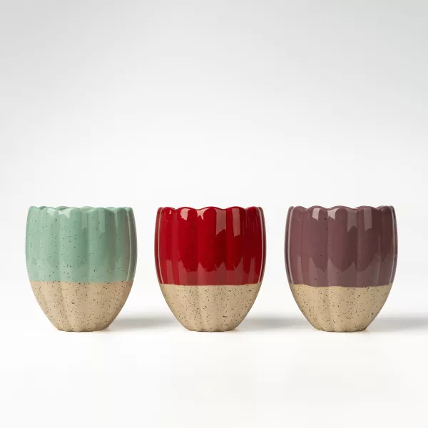 Ręcznie robione ceramiczne świeczniki w kształcie fali Ręcznie robione ceramiczne świeczniki w kształcie fali